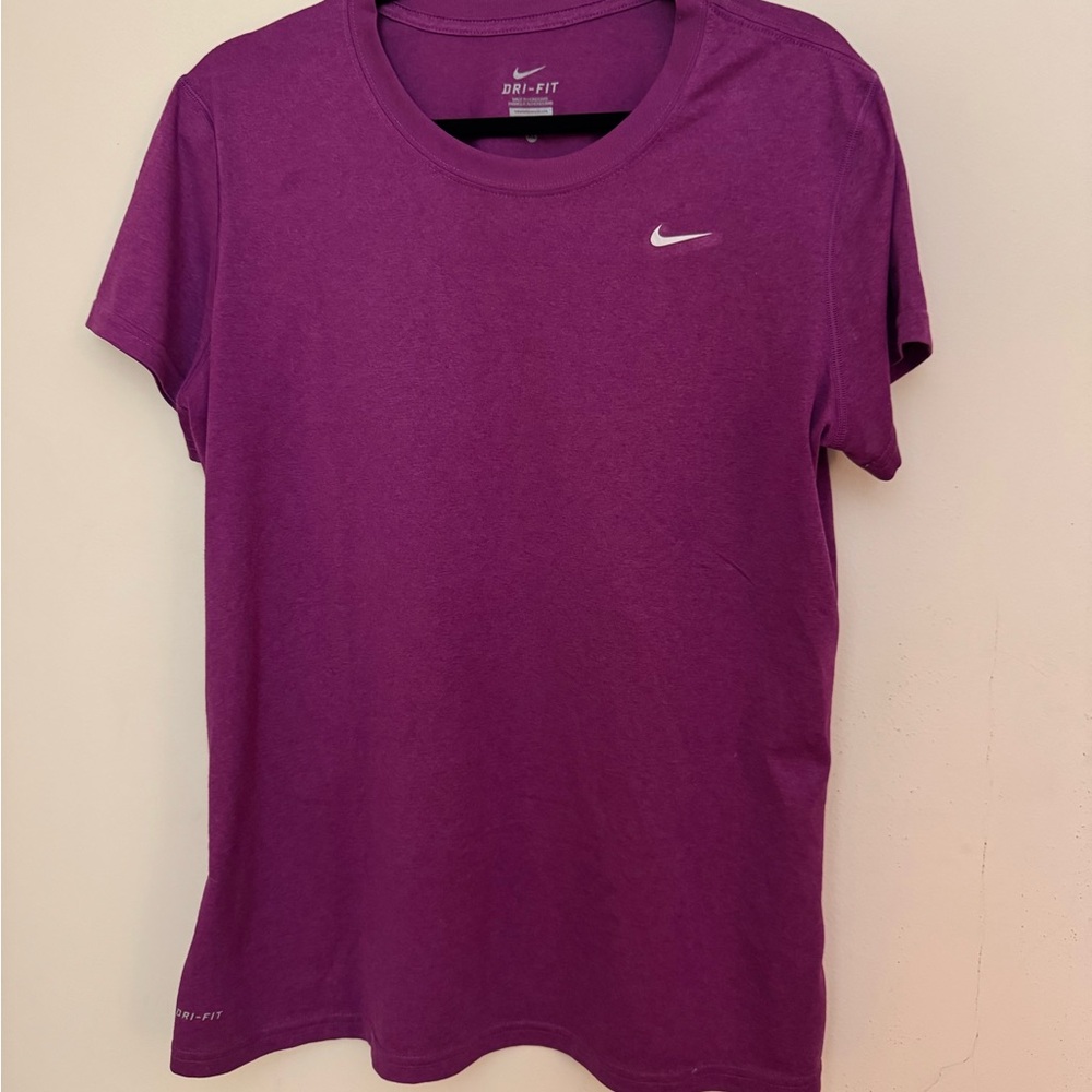 Nike Women's Short Sleeve Purple Dri-Fit workout tee